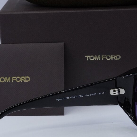 Tom Ford Ryder-02 FT1035-N 01A Square Sunglasses - Black/Smoke main image 7